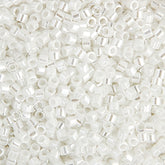 Delica 11/0 RD #0201 White Pearl Luster 5.2g Vial